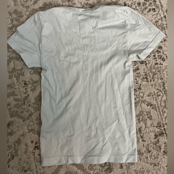 Sunday Best light blue spandex-like tee. Worn twice - Picture 3 of 3